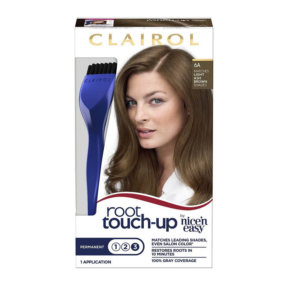 Clairol Nice And Easy Root Touch Up Permanent Hair Color Kit #6A, Light Ash Blonde - 1 Ea